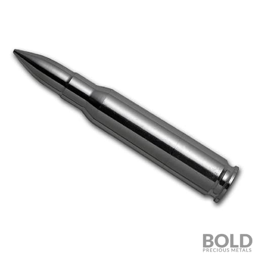 2 oz 308 Caliber Silver Bullet BOLD Precious Metals