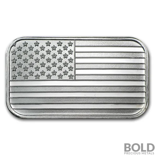 Silver - 1 oz Flag Bar