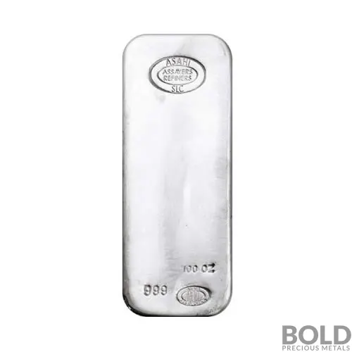 100 oz Asahi Silver Bar (Our Choice)