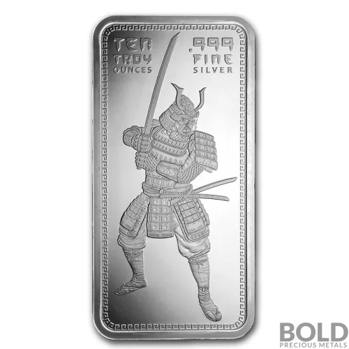 Silver 10 oz Samurai Warrior Bar