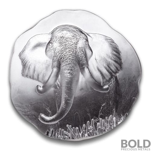 Silver 10 oz Argentia Elephant UHR Round