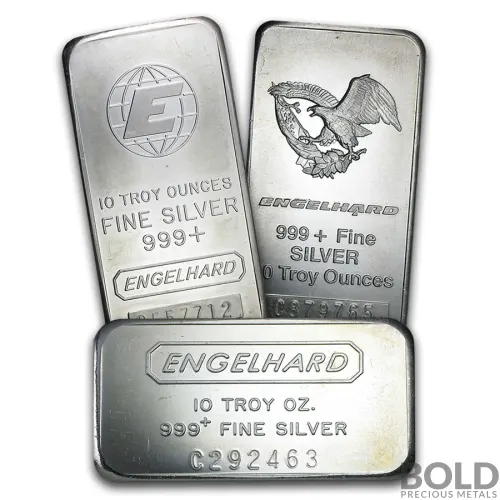 Silver 10 oz Engelhard Bar