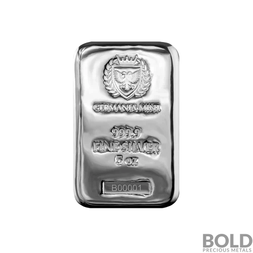 Silver 5 oz Germania Cast Bar