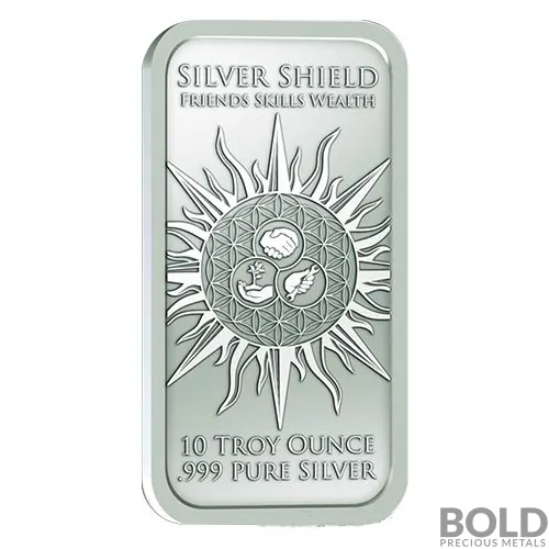 10 oz Jesus Clears the Temple Silver Bar (Shield) | BOLD Precious