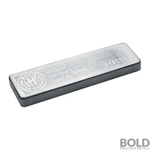 Silver 100 oz Nadir Bar