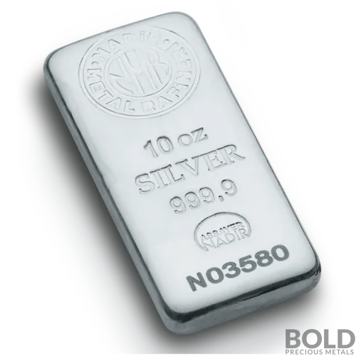 Silver 10 oz Nadir Bar