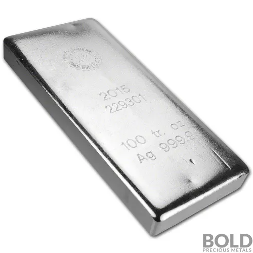 100 oz RCM Silver Bar | BOLD Precious Metals