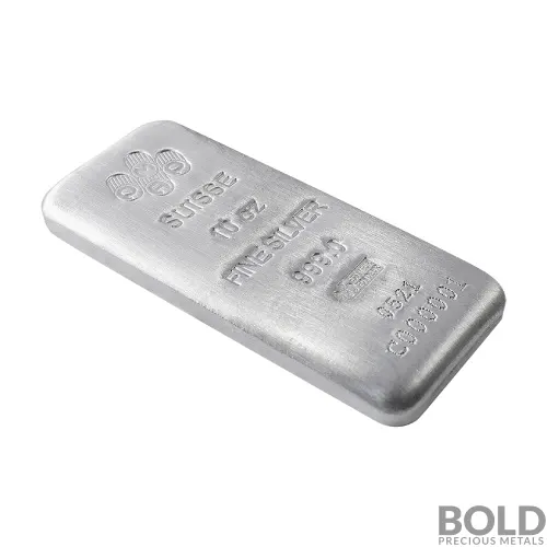 10 oz PAMP Cast Silver Bar | BOLD Precious Metals