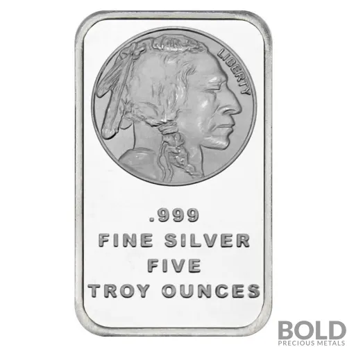 Silver 5 oz Buffalo Bar