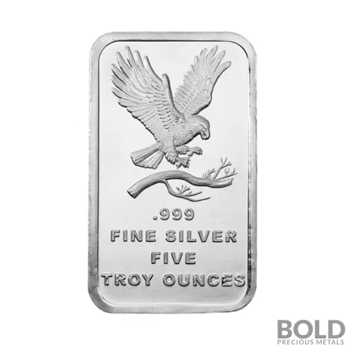 Silver 5 oz SilverTowne Eagle Bar