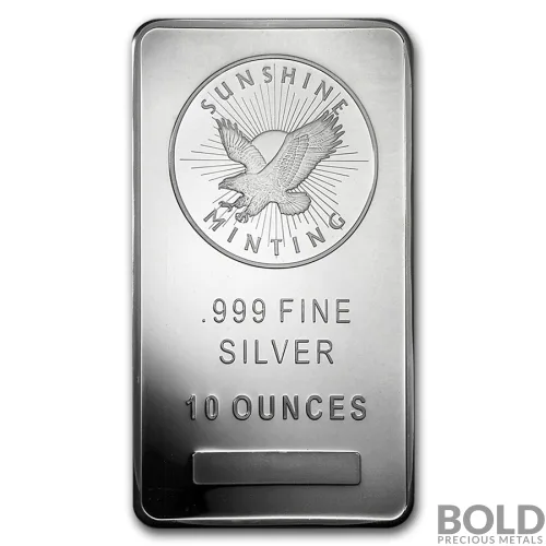 Silver 10 oz Sunshine Mint Bar