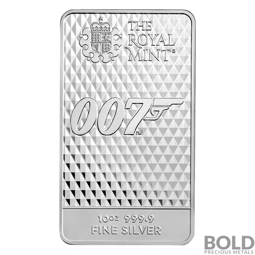 Silver 10 oz James Bond Diamonds are Forever Bar