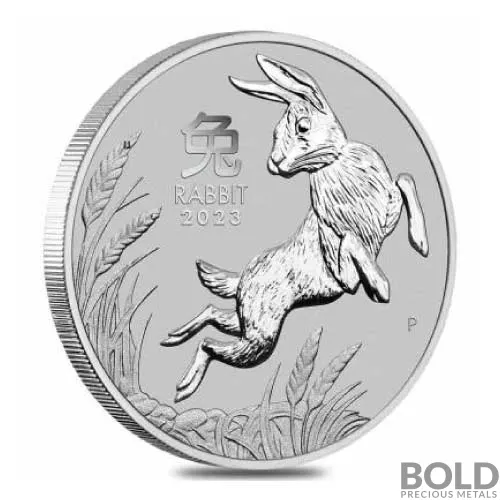 2023 Platinum 1 oz Perth Lunar Year of the Rabbit BU