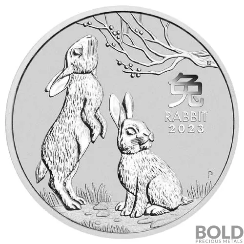 2023 Silver 1/2 oz Perth Lunar Year of the Rabbit BU