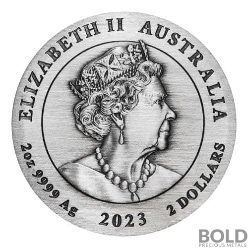 Perth Mint  2023 Ningaloo Eclipse 2oz Silver Antiqued Coloured Coin