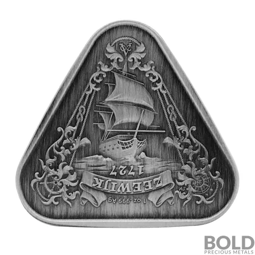 2021 Australia Shipwrecks Zeewijk Triangular Silver 1 oz (Antiqued)