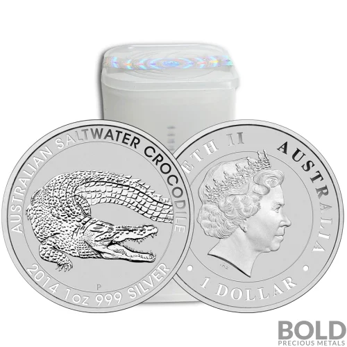 2014 1 oz Australian Saltwater Crocodile Silver Coin | BOLD