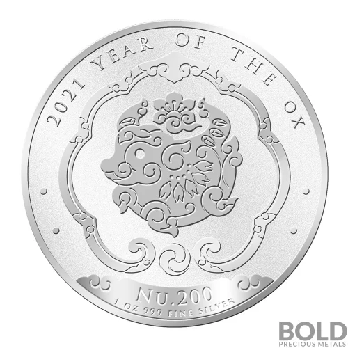 2021 1 oz Bhutan Lunar Year of the Ox Silver Coin (BU) | BOLD