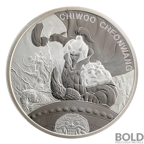 2021 1 oz South Korean Chiwoo Cheonwang Silver Coin Bu 1oz | BOLD