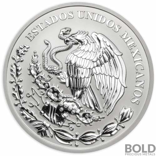 2022 5 oz Mexican Angel Independence Silver Reverse Proof Coin