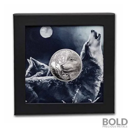 2021 1 oz Mongolia Mystic Wolf Silver Proof | BOLD Precious