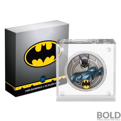 2021 1 oz Niue 1989 Batmobile Proof Silver Coin
