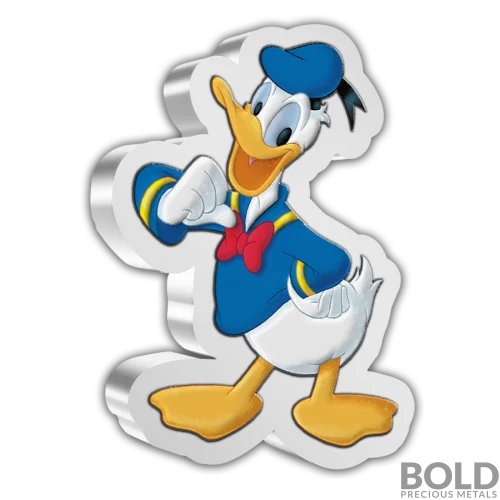 2021 Niue Disney Donald Duck Shaped 1 oz Silver Proof