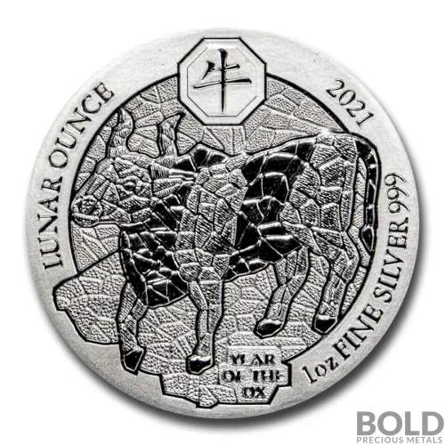 moonの宝物1 2021 1 oz Bhutan Year of the Ox Silver Proof Coin | BOLD