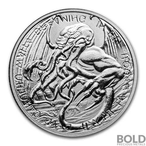 2021 1 oz Tokelau The Great Old One Cthulhu Silver Coin (BU