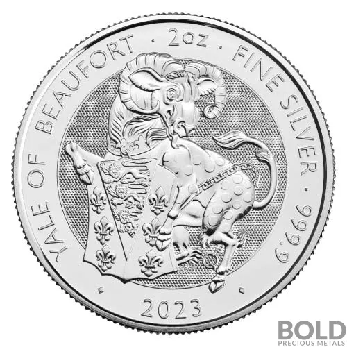 2023 Britain Tudor's Beasts Yale of Beaufort 2 oz Silver BU