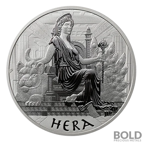 2022 5 oz Tuvalu Gods Of Olympus Hera Silver Coin BU | BOLD