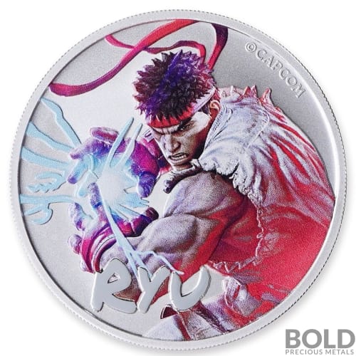 2022 1 oz Silver Fiji Street Fighter Series Guile Shaped Coins - ™