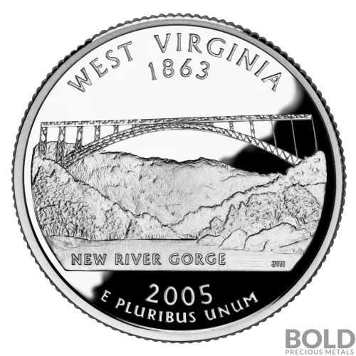 2005 S West Virginia State Quarter Coin | BOLD Precious Metals