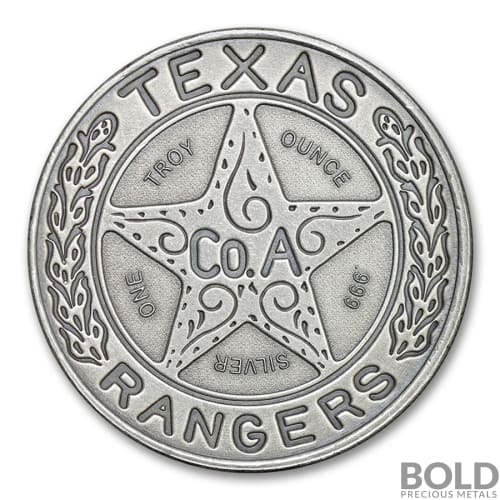 Texas Rangers Co. D Peso Back Badge