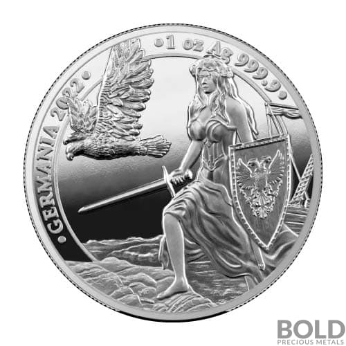 2022 Lady Germania 5 Mark 1 oz Silver Proof Round