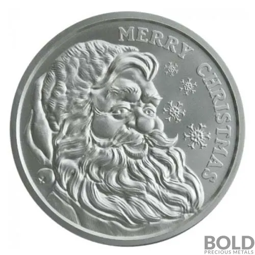 2022 1 oz Merry Christmas Santa Silver Round | BOLD Precious Metals