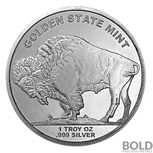 Silver 1 oz Buffalo Round (Golden State Mint)