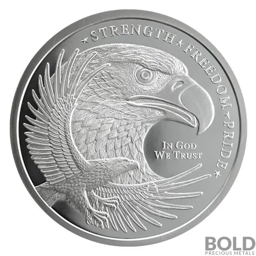 Silver - 5 oz Eagle Round (Golden State Mint)