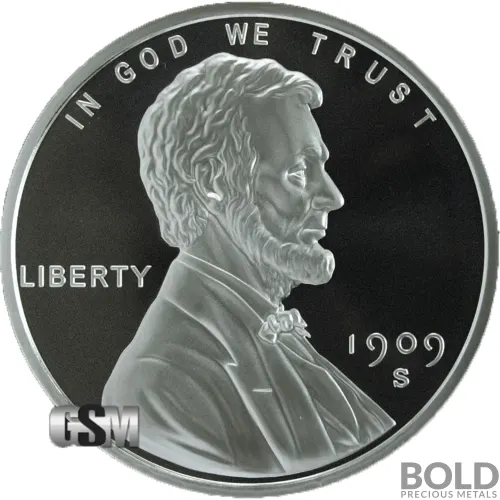 Silver - 5 oz Lincoln Wheat Cent Round