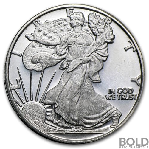 Silver - 1/2 oz Walking Liberty Round