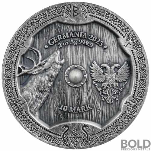 2023 2 oz Ostara Germania Valkyries Silver Coin (UHR) | BOLD