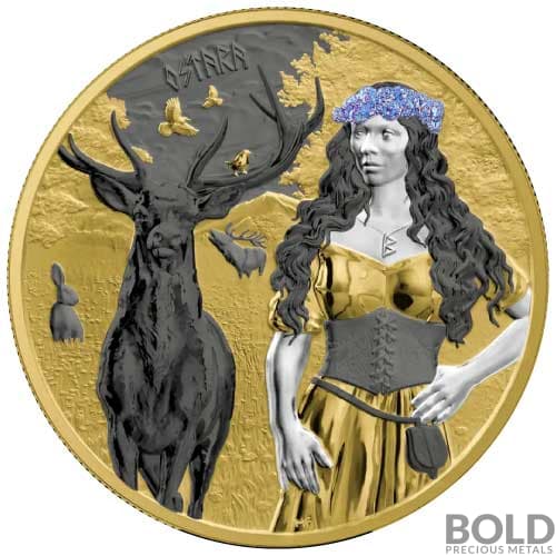 2023 1 oz Ostara Valhalla Germania Valkyries Silver Coin BU
