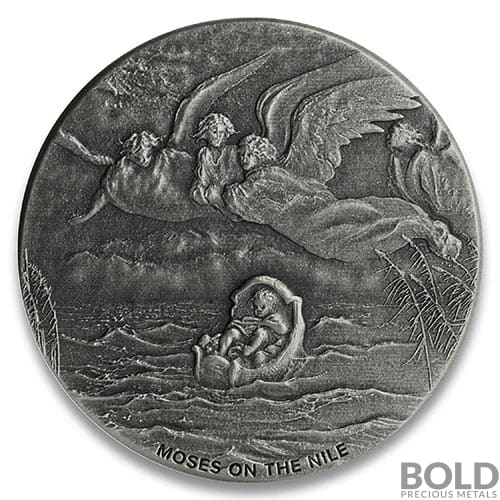 2019 Silver 2 oz Scottsdale Biblical Series - Moses On The Nile