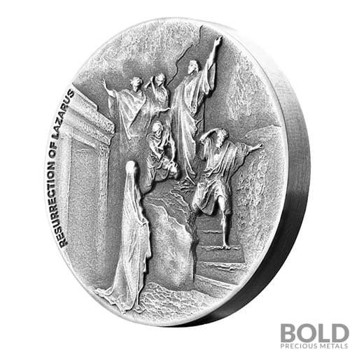 2020 2 oz Resurrection of Lazarus Silver Coin | Biblical Series