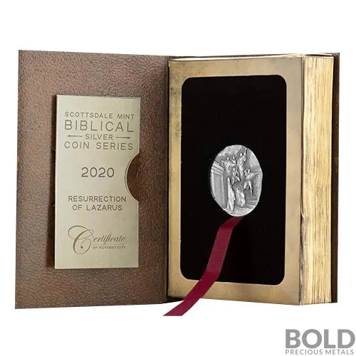 2020 2 oz Resurrection of Lazarus Silver Coin | Biblical Series