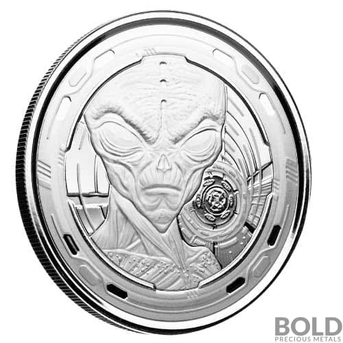 2022 1 oz Ghana Alien Silver Coin (BU) | BOLD Precious Metals