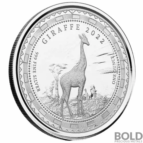 2022 GIRAFFE 1oz 999ファインシルバーコイン 銀貨・記念シルバー