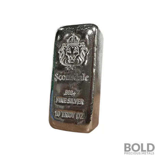 Silver 10 oz Scottsdale Chunky Cast Bar