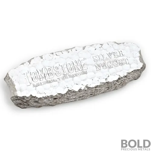 Silver 10 oz Scottsdale Tombstone Nugget Bar