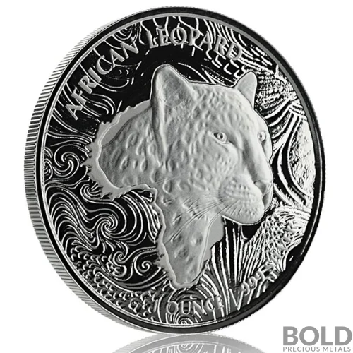 2019 1 oz Republic of Ghana African Leopard Silver Coin | BOLD